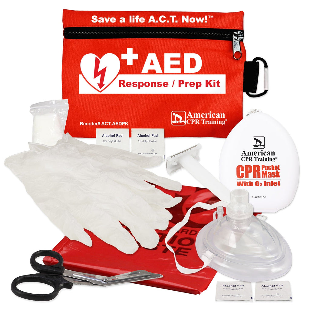 AED Response Prep Kit - Portable Zipper Pouch