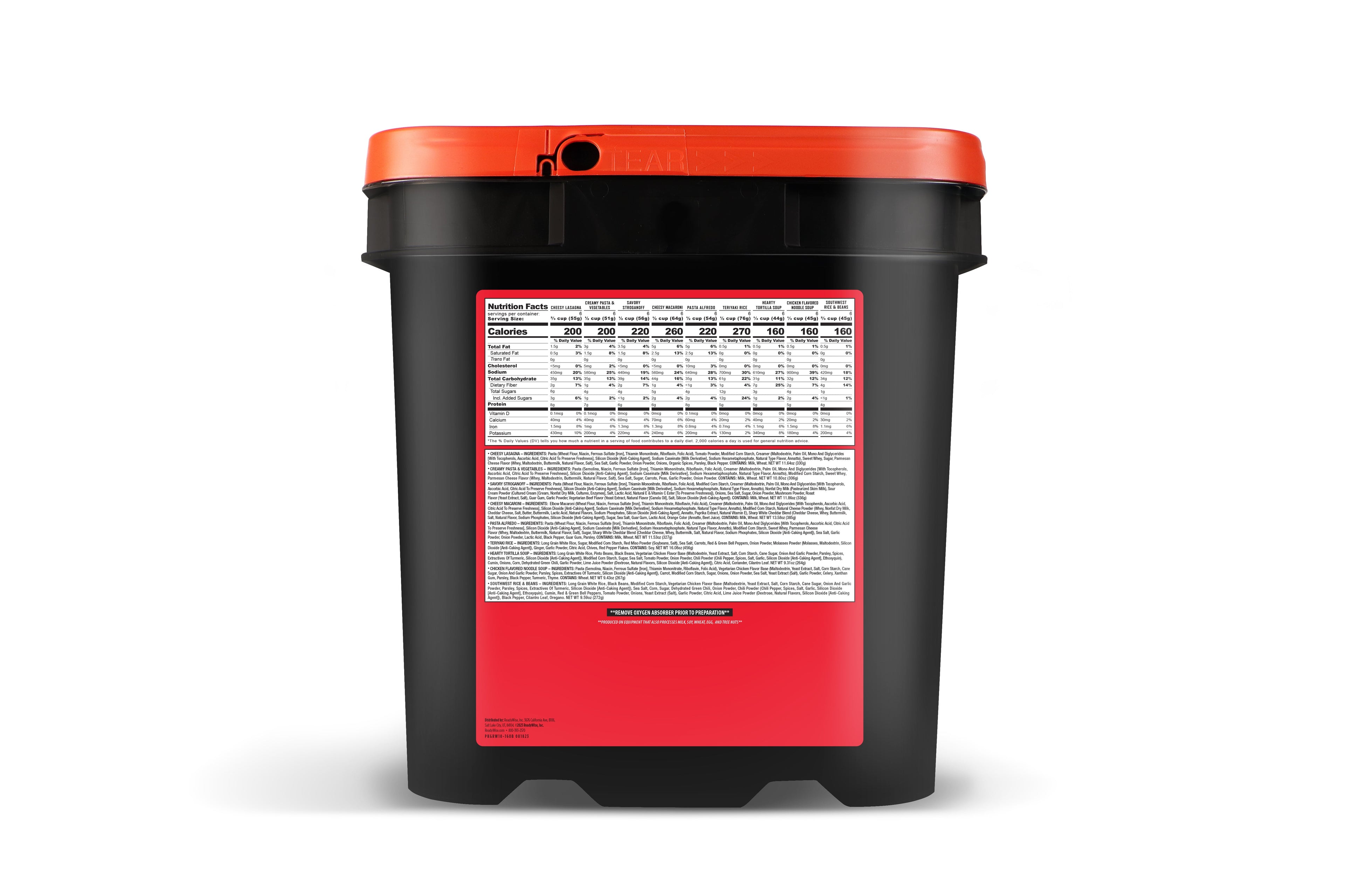 60 Serving Entree Only Grab n Go Bucket